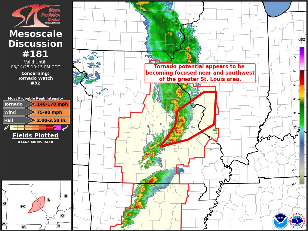 NWSSPC's tweet photo. 8:49pm CDT #SPC_MD 0181 , #ilwx #mowx, https://t.co/YnHuD1VJDC https://t.co/SzUwBJp9Vi