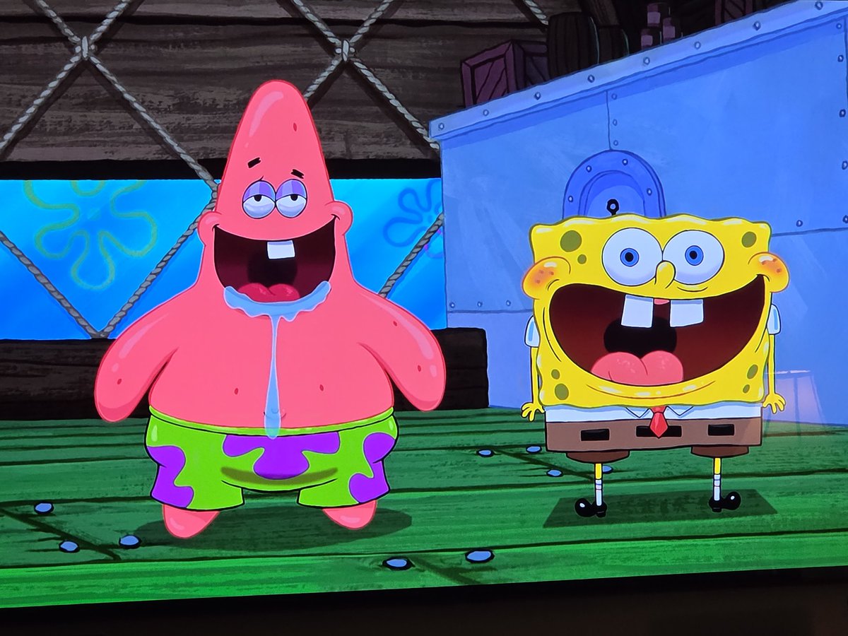 Watching the original SpongeBob movie with my 13 year old son...