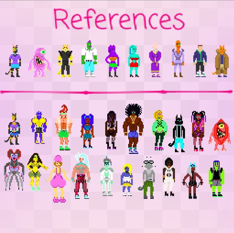 SpookySweetness's tweet image. Hi #indiegamesdev #indiedev!! Today it's #screenshotsaturday and this is my little grain of sand. 🤗🖤
#Pixelart #ドット絵 #cyberpunk #characterdesign #Indies #indiegame #gamedev #indiegamedev