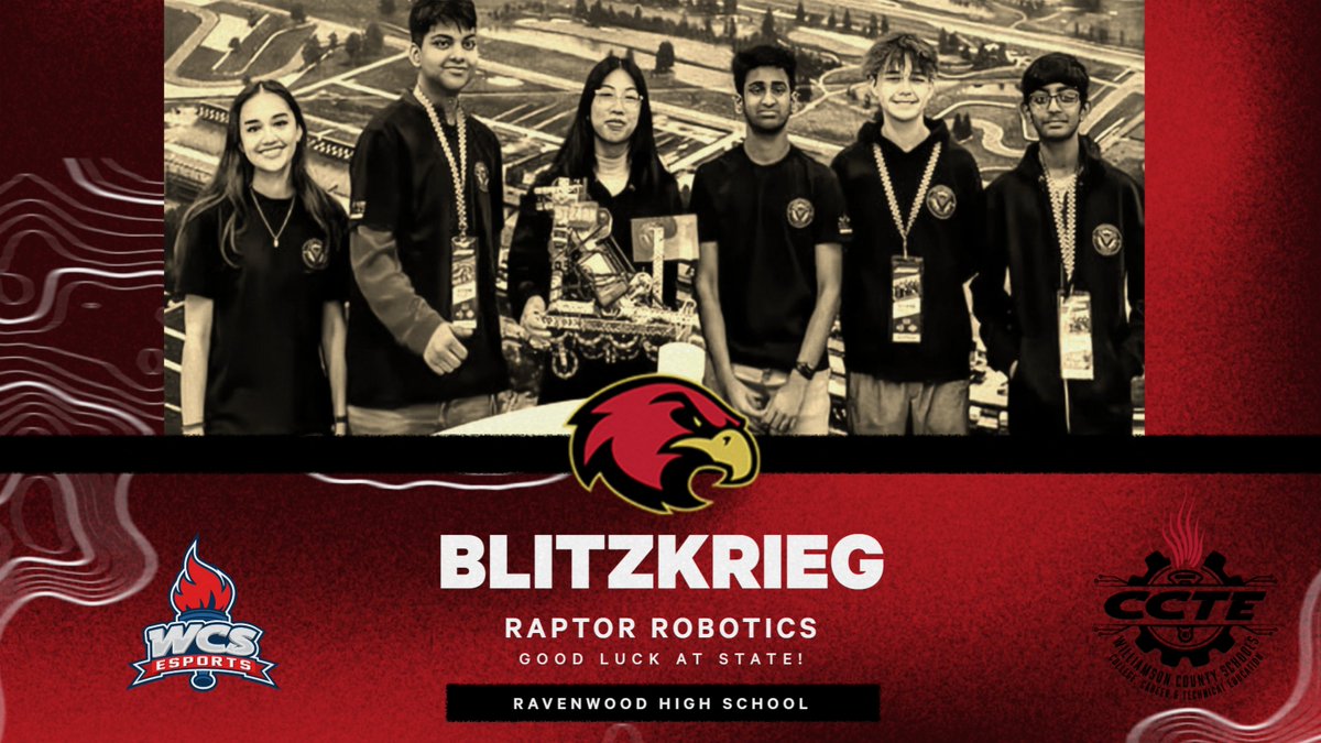 WCS Robotix (@wcsrobotix) on Twitter photo Congratulations to Blitzkrieg! Good luck at the TN VEX V5RC State Robotics Tournament this weekend! Congrats on making it to STATE!
<a href="/wcsRHS/">Ravenwood HS</a> <a href="/Raptor_Robotics/">RHS Raptor Robotics</a> <a href="/WCSedu/">WCS</a> <a href="/wcsCCTE/">wcsCCTE</a> <a href="/wcsCCTEks/">Kris Schneider</a> Congratulations to Blitzkrieg! Good luck at the TN VEX V5RC State Robotics Tournament this weekend! Congrats on making it to STATE!
<a href="/wcsRHS/">Ravenwood HS</a> <a href="/Raptor_Robotics/">RHS Raptor Robotics</a> <a href="/WCSedu/">WCS</a> <a href="/wcsCCTE/">wcsCCTE</a> <a href="/wcsCCTEks/">Kris Schneider</a>