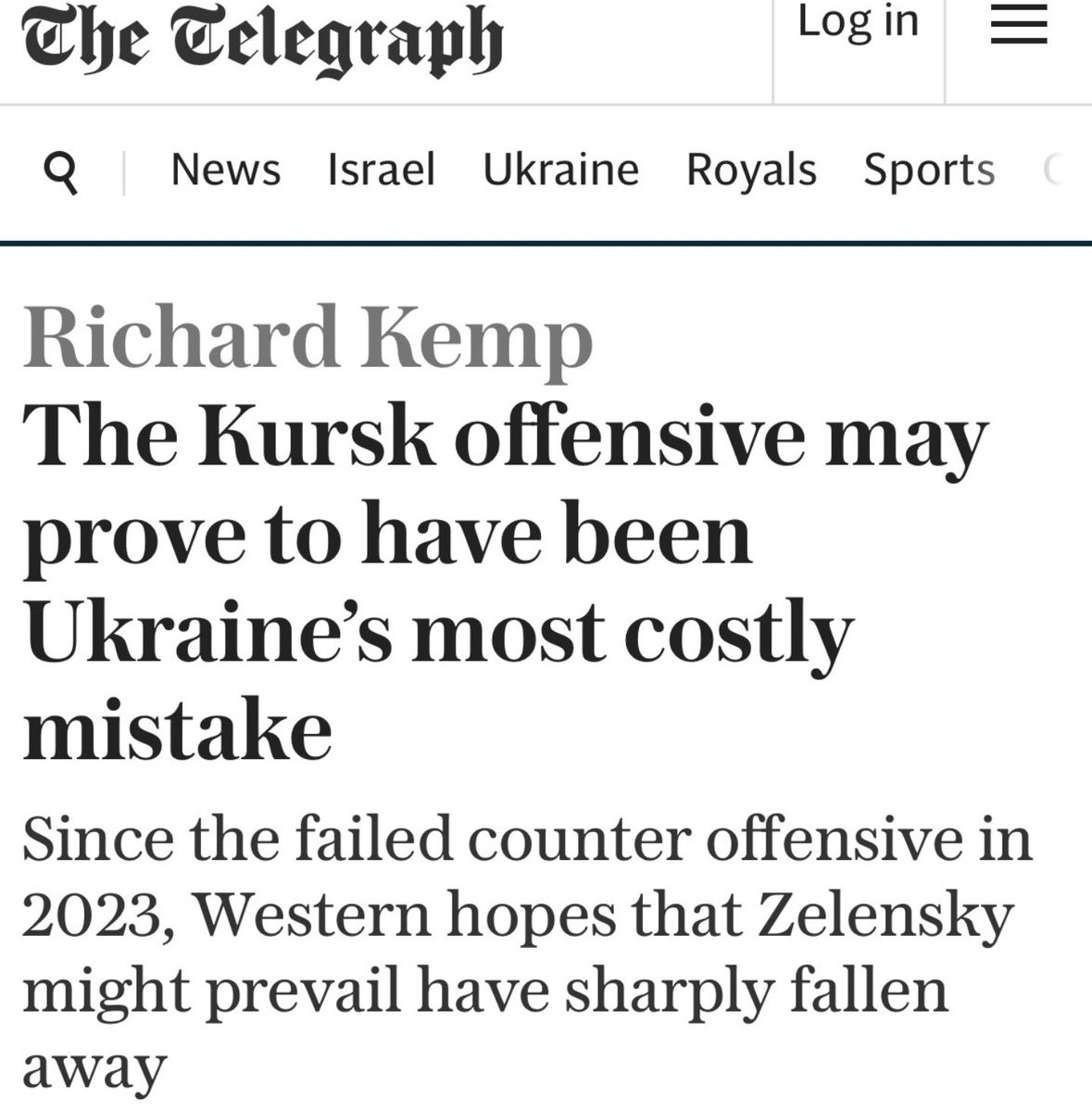 <a href="/cosasmilitares0/">🪖Cosas Militares</a> Hace 2 días tuvimos esta conversación. En la que te pusiste muy gallito y bastante insolente. Finalmente tenía yo razón. Cuántos titulares más como éste veremos en los próximos días/semanas? te cito: "cuanto criterio tienes🤭" "no esperes ser tomado en serio", Yago.