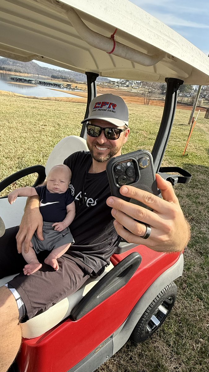 Andrea and I took Caden on his first ever golf car ride today! 80 degree weather in East, TN made for a fun afternoon! #BringOnSummer
