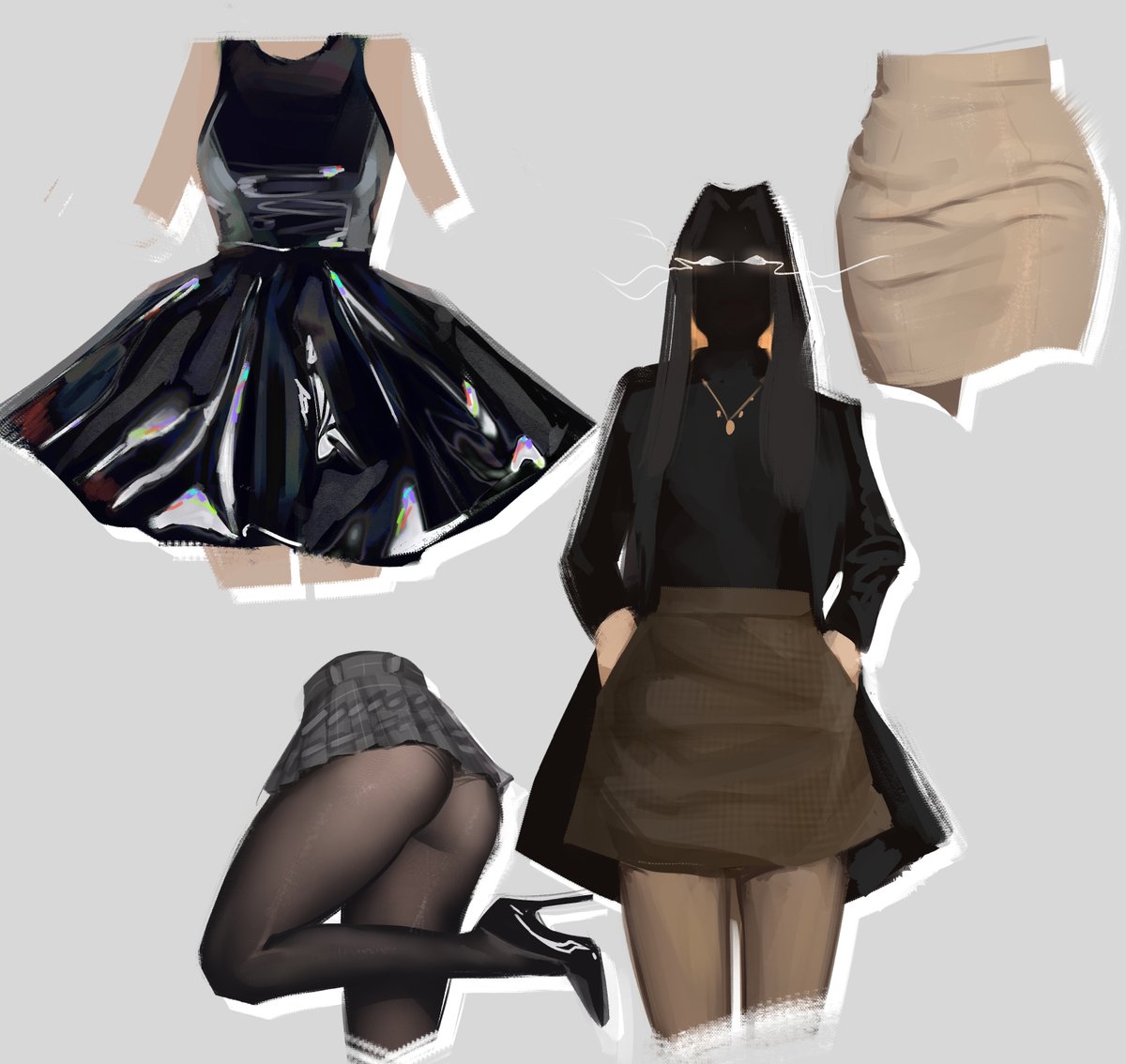 Some quick clothes studies