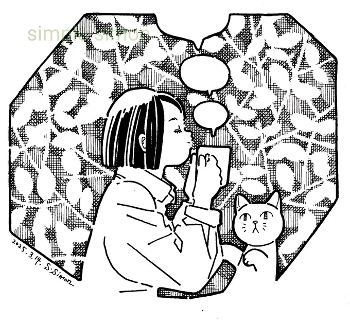 おはようございます☀️朝の再掲のお時間です。
「春のミルクブレイク」
猫には猫用のミルクを!

本日も良い春の1日を! 