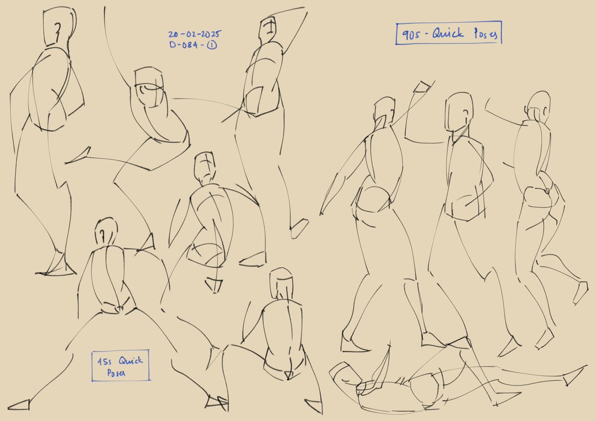 draawwiz's tweet image. Day 84 - gestures + perspective
#learndrawing #sketches #gesturedrawing #posemaniacs