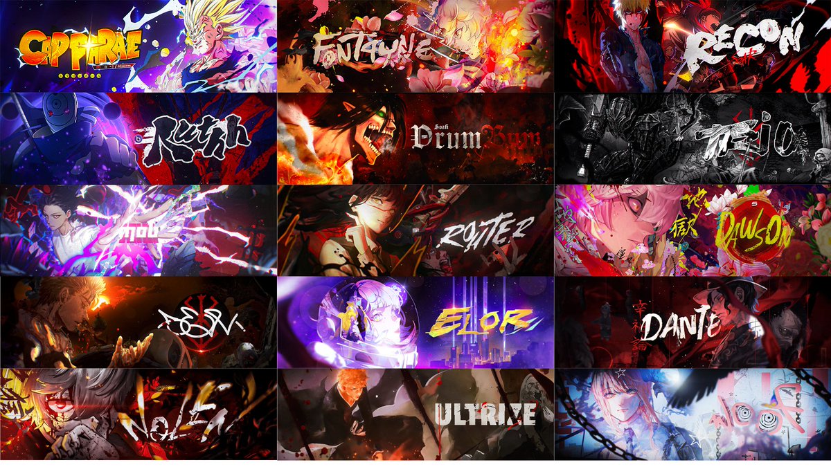 Anime banners, a collection