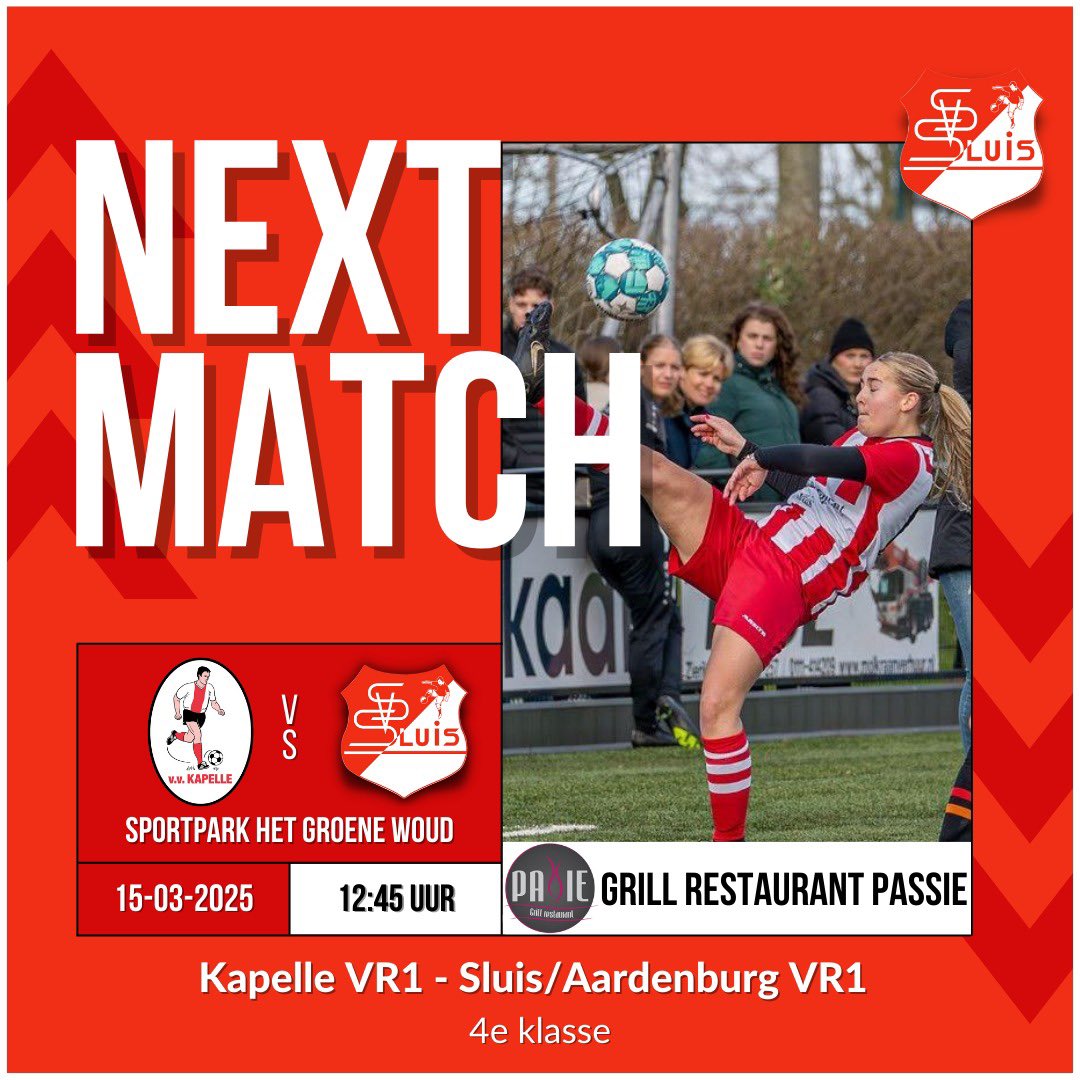 sv_sluis's tweet photo. Voor de senioren drie uitwedstrijden dit weekend.

Zaterdag 15 maart:
• 12:45u | @vvkapelle_1939 VR1 - Sluis/Aardenburg VR1
• 14:30u | @vvNieuwland 1 - Sluis 1

Zondag 16 maart: 
• 12:30u | RIA W - Sluis 2

Hopelijk keren onze elftallen met de winst terug! 💪

📸 @StefanFaas https://t.co/1zeLDcCNC6