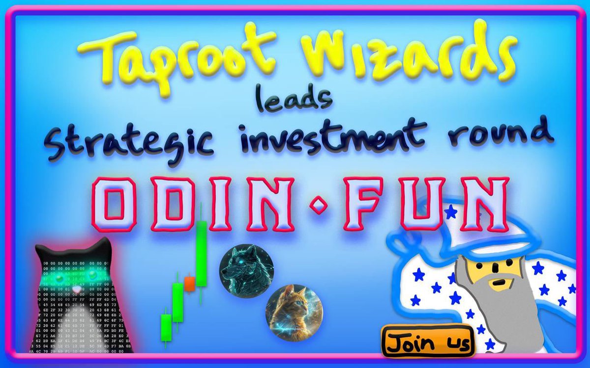 📣Taproot WizardsはOdin Fun (<a href="/Odin_GofRunes/">ODIN.FUN (ENGLISH SERVICE)</a>)というRunes版のPump Funプラットフォームに投資した
つまりビットコインのミームコインプラットフォーム
Runesはまた盛り上がるかね？