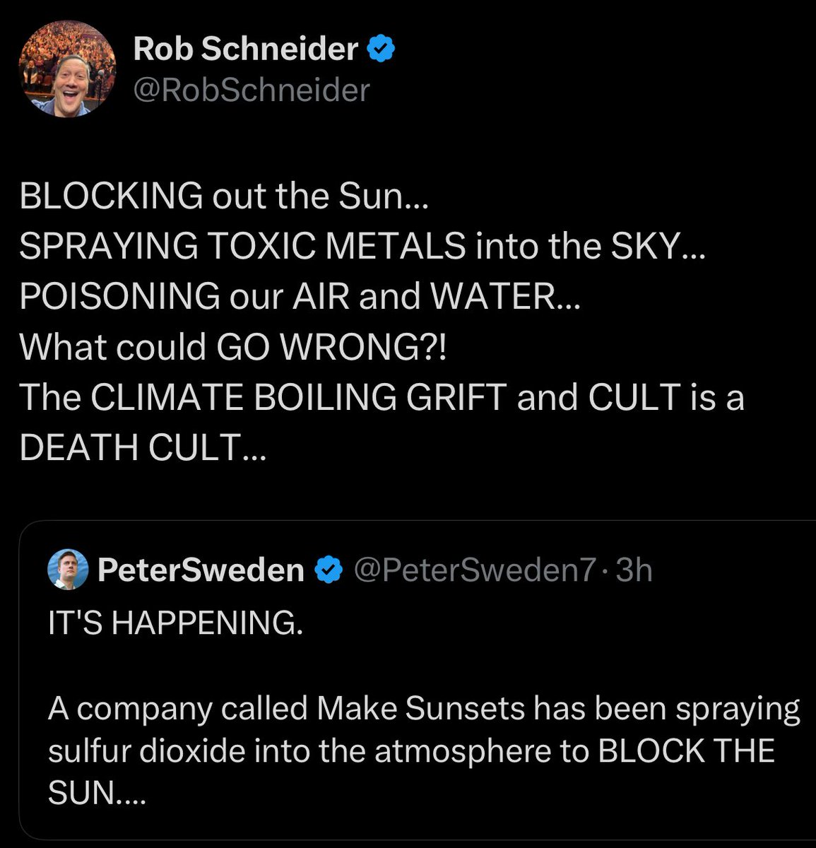 Concerned Citizen (@bgatesisapyscho) on Twitter photo 🚨 Holy Crap - more famous people are finally calling it out - Now Rob Schneider too ‼️ 🚨 Holy Crap - more famous people are finally calling it out - Now Rob Schneider too ‼️