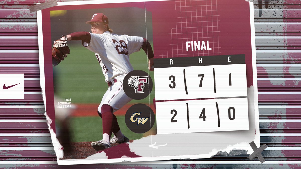 FordhamBaseball's tweet photo. PUT IT IN THE BOOKS!! 

That's an #A10BASE opening win! https://t.co/4oIERaoPSL