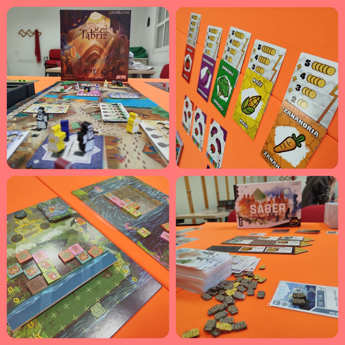 m_hexagonadas's tweet photo. Hoy, en #LosViernesEnLaMorana...

#VegetableStock 🥕 y #Diluvio ⛈️ de @zacatrus
#SaberAncestral 💡 de @DevirIberia
#Tabriz 🐫🧵 de @Bumble3ee_Int

#HuelvaJuega
#JuegosDeMesa
#Boardgames https://t.co/qF005FveEO