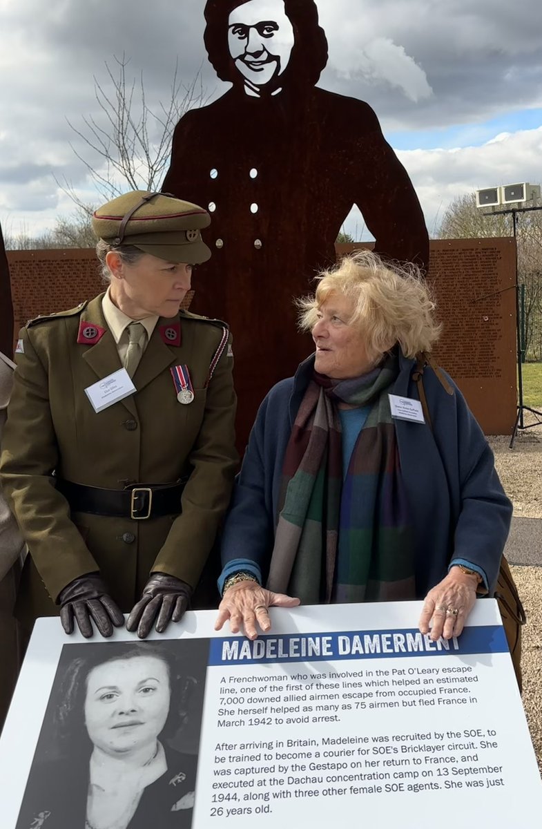 claremulley's tweet photo. Privileged to be at @IntBCC today, for the unveiling of these steel silhouettes (@standingwgiants) of women who served.
Then the #RAF’s first all female flypast - Typhoon, Atlas &amp; Prefect!
Afterwards speaking with @SarahLouMiller @LydiaJane13 @SuzanneRaine2 &amp; #JeannieBenjamin https://t.co/Wc72SFECxU