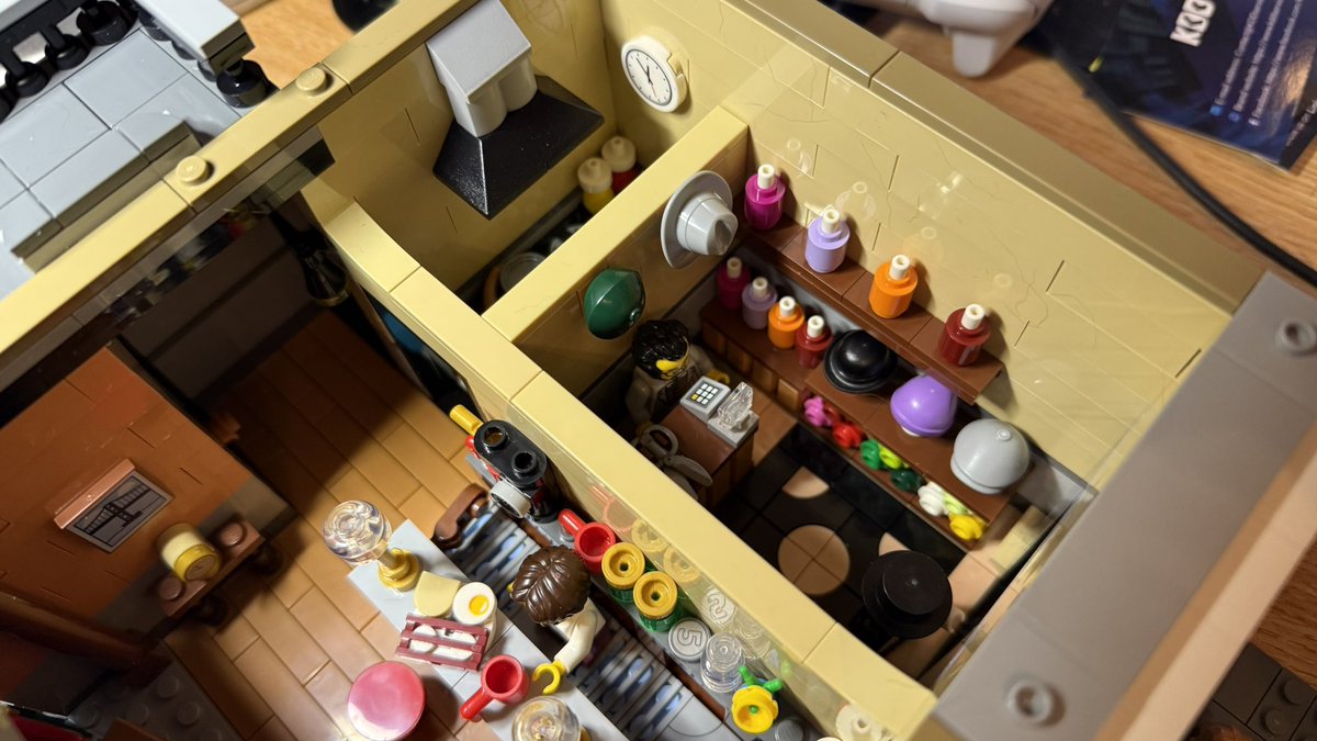Hysterix's tweet photo. @LynnParsonsUK here’s a window into the Lego Folk’s world… very much work in progress! The model is called Tudor Corner. Just over 50% done. https://t.co/JfLl9F6PP2