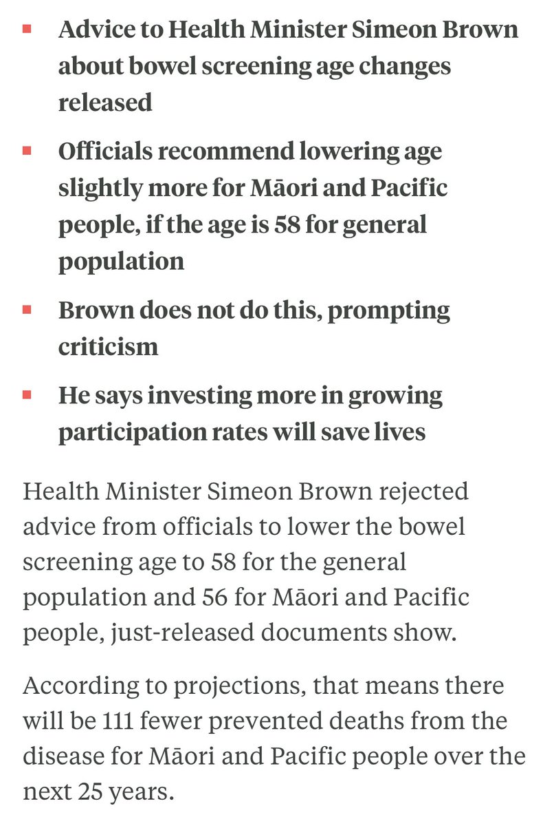 Simeon was told if he made this policy change that a projected 111 more Māori and Pacific people would die. He went ahead with it.