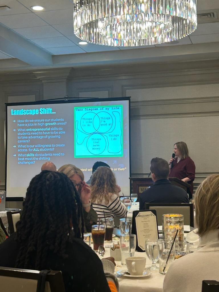 Telling the <a href="/Naperville203/">Naperville 203</a> story of the work to prepare all students to be college, career &amp; life ready with <a href="/JillHlavacek/">Jill Hlavacek</a> today with school leaders throughout the area. So proud of this incredible work, the many staff who lead it every day &amp; outcomes for students! #Elevate203