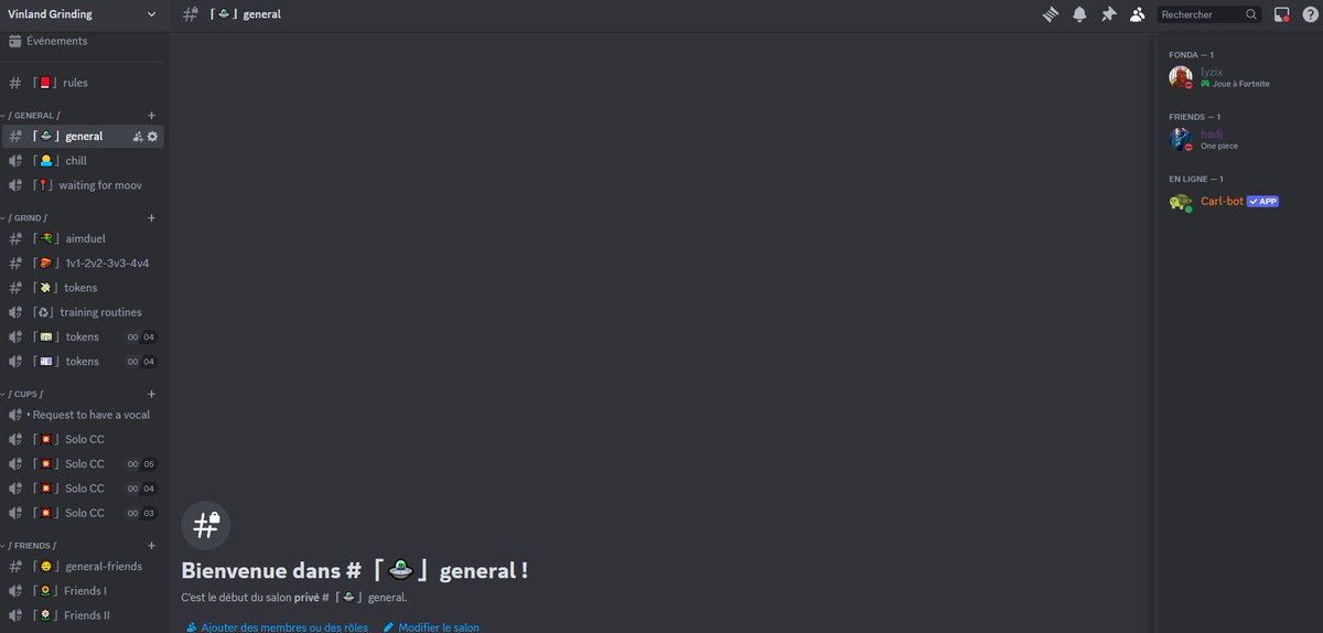 Discord de grind en petit comité 
Que des gens qui se la tuent 
Rien à faire du pr ou jsp quoi, venez juste dm pour + join je vous dirais