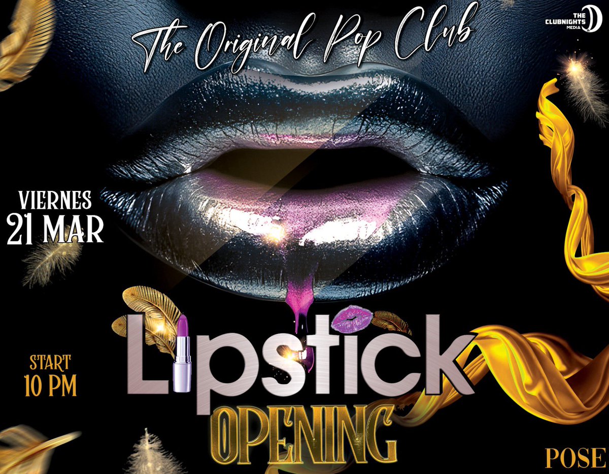 🚨🔥🚨🔥🚨🔥🚨🔥🚨

🎉 ¡Lipstick está de regreso! 🎉

Después de mucho esperar
 *LIPSTICK* 
 *The Original Pop Club* 

vuelve con un concepto renovado y mejorado que estamos seguros te encantará. 💄✨

Este *✨Viernes 21 de Marzo✨* 
te invitamos a ser parte de nuestro
 *✨GRAND