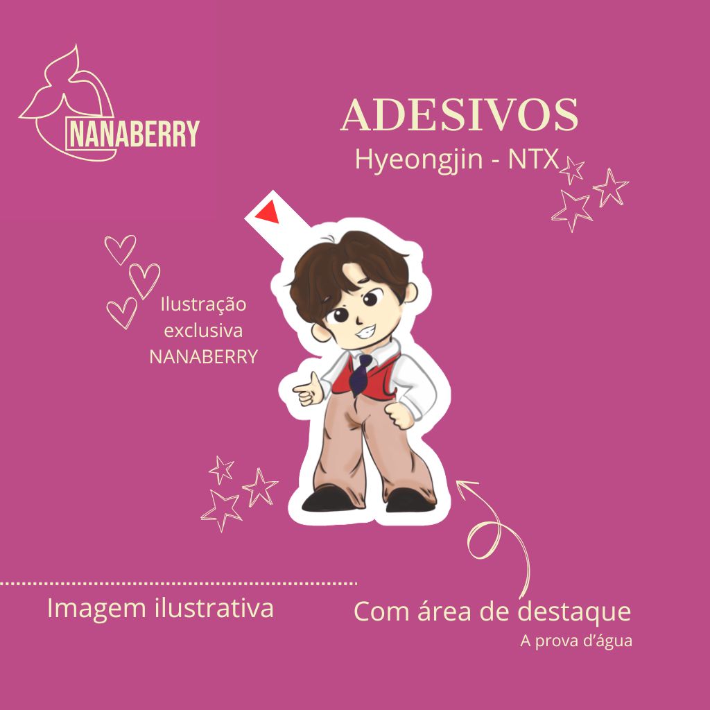 NanaberryStore's tweet photo. — Alô, NTFul!!
Neste clima de comeback preparamos nosso primeiro adesivo exclusivo inspirado no Hyeongjin durante as promoções de Problematic!

Use o cupom SUPERMAR para R$20 de desconto na compra

🍓: https://t.co/UaYp9lnzmT

#NTX #엔티엑스 #stickers #fanmade https://t.co/CX2KU3zYks