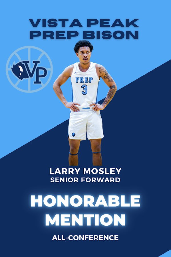 VistaPEAKHoops's tweet photo. Congratulations to our captain, @Larry_M24 for receiving Honorable Mention All-League!

Larry led us in rebounds, blocks, and dunks this season. He also worked extremely hard to become a 3pt threat (36% from 3).

He was our heart &amp; soul, a true leader both vocally and by example. https://t.co/bgZzCHjmoK