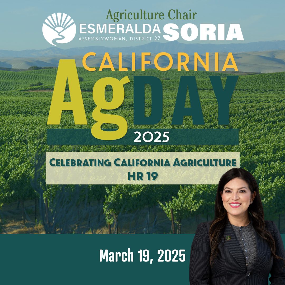 AsmSoria's tweet photo. Join us on 3/19 for Ag Day at the State Capitol! Ag Day is an annual celebration recognizing California’s agricultural community by showcasing the bounty of crops and commodities produced throughout our state. #AgDay #SupportFarmworkers #supportranchers #supportfarmers https://t.co/eQaZy4a2DE