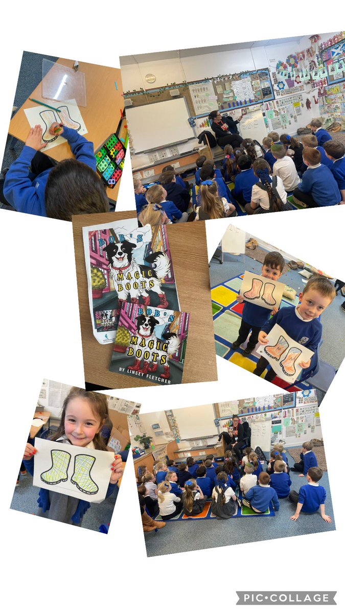 P1 had a very special visit from Linsey Fletcher, the author of Bob’s Magic Boots! 🐾📚😀🥾 We really enjoyed listening to the story and created our very own Magic boots! 🐾😀 Thank you <a href="/LinseyFletcher/">Author Linsey Myles Fletcher</a> 
 <a href="/antonine01/">Antonine Primary</a> <a href="/MrsMcGuireAnto/">Mrs McGuire and Mrs Easton</a>