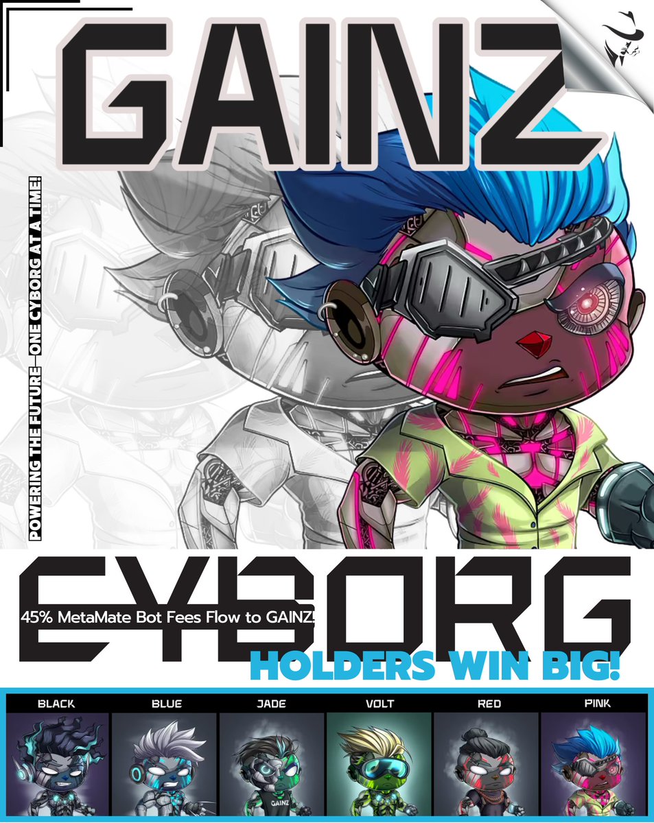 🔥MORE NEWS for GAINZ HOLDERS! 🔥

45% of all MetaMate Discord bot fees will be shared with staked Cyborg GAINZ NFTs!  💰💎

💡This is just the beginning—more features, more rewards, more innovation.  

If you're not in, you're missing out! 👀