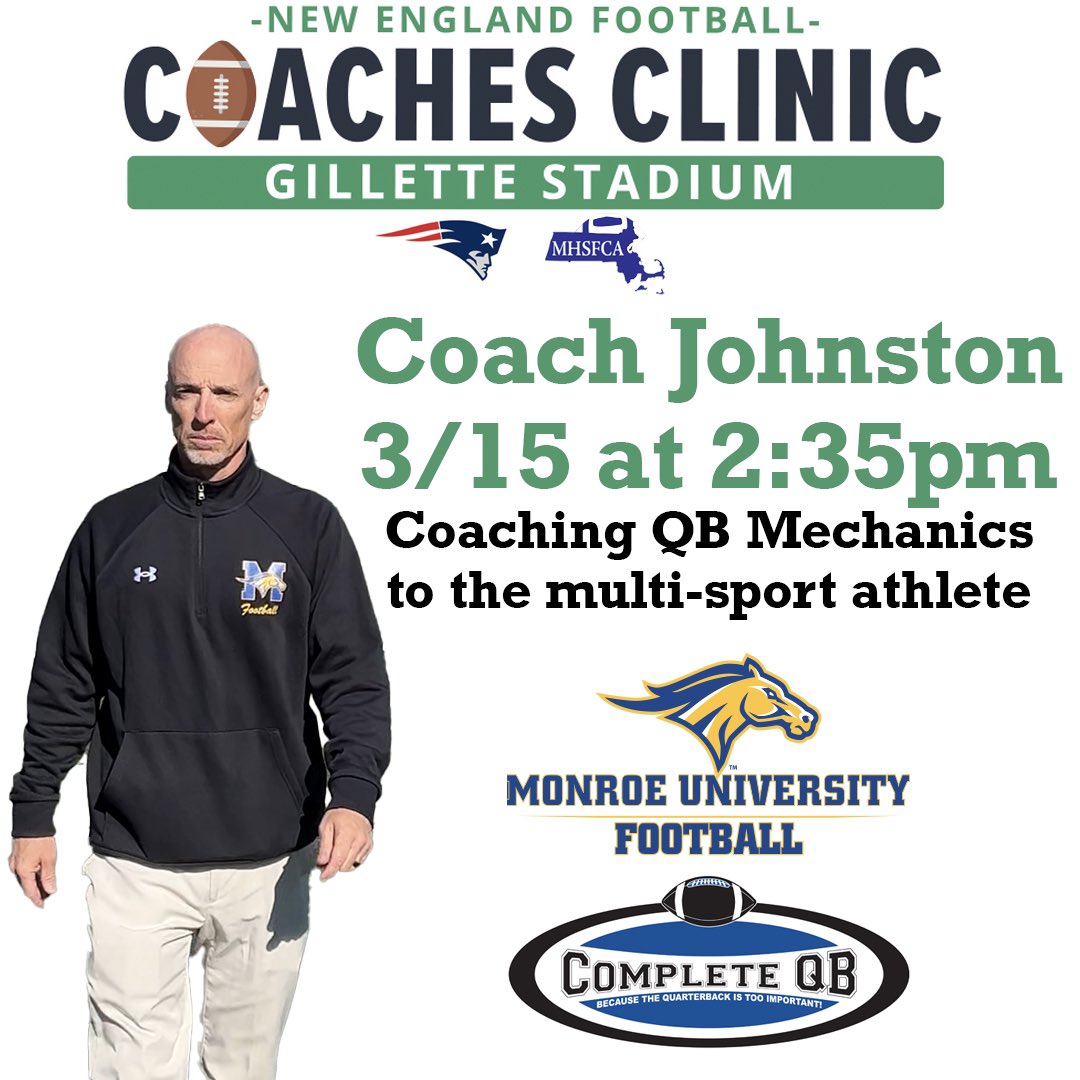 We’re at the <a href="/MHSFCA4/">MHSFCA</a> clinic! Stop by the booth and be sure to check Coach Johnston out tomorrow!