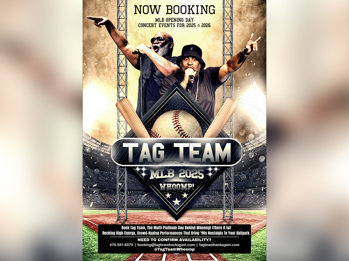 DC Glenn aka DC The Brain Supreme of Tag Team (@dcglennatl) on Twitter photo ⚾️ NOW BOOKING MLB OPENING DAY 2025 ⚾️
Start the season with a home run performance! #TagTeam, the legendary duo behind #WhoompThereItIs , will bring the hype to your #MLB #OpeningDay celebration!
Secure Your Date Now!
Email: booking@tagteambackagain.com
Call/Text: (470) 381-8370 ⚾️ NOW BOOKING MLB OPENING DAY 2025 ⚾️
Start the season with a home run performance! #TagTeam, the legendary duo behind #WhoompThereItIs , will bring the hype to your #MLB #OpeningDay celebration!
Secure Your Date Now!
Email: booking@tagteambackagain.com
Call/Text: (470) 381-8370