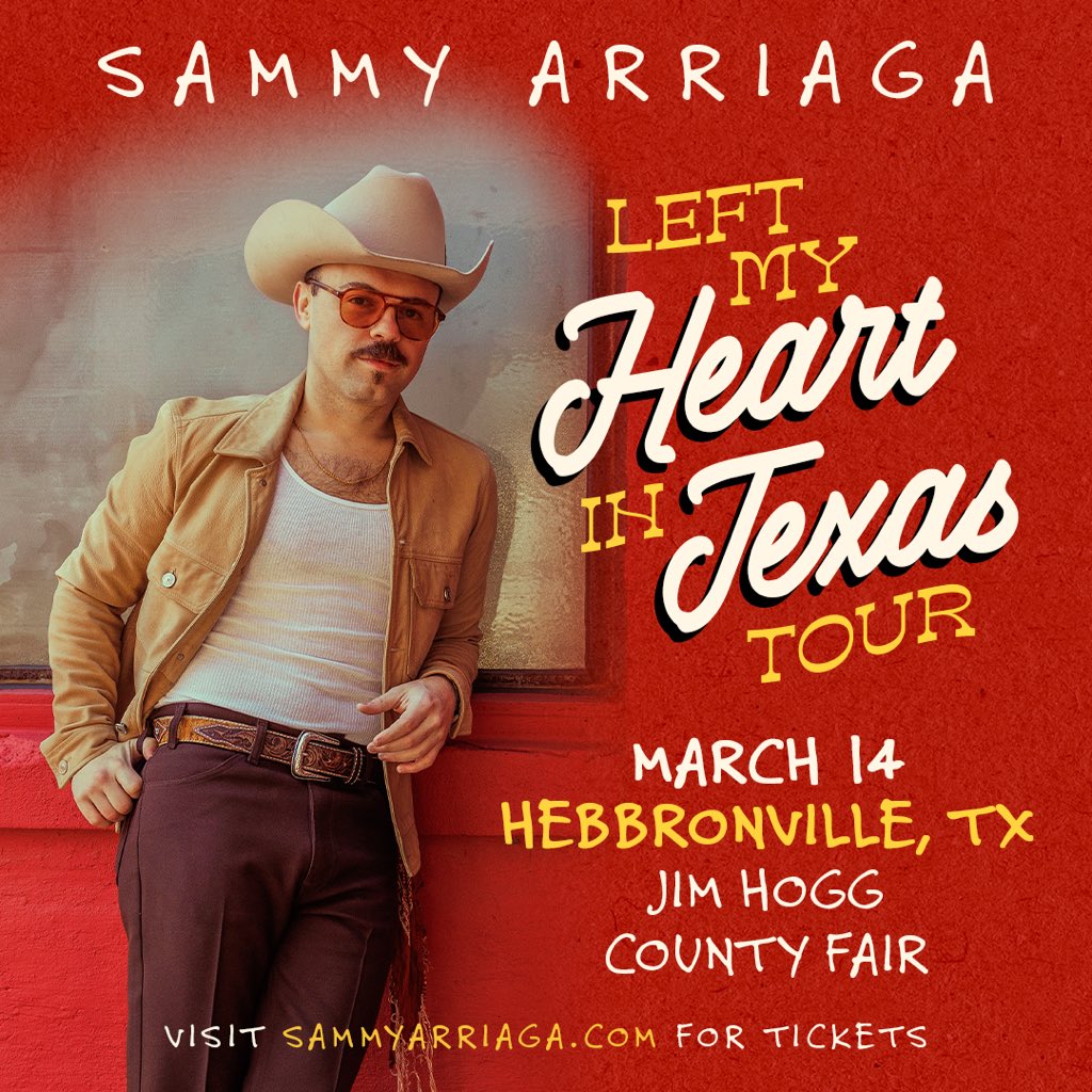 SammyArriaga's tweet image. See you tonight Hebbronville, TX 🥃

Meet &amp;amp; greets and merch will be available tonight as well.

Get yours HERE: merch.sammyarriaga.com