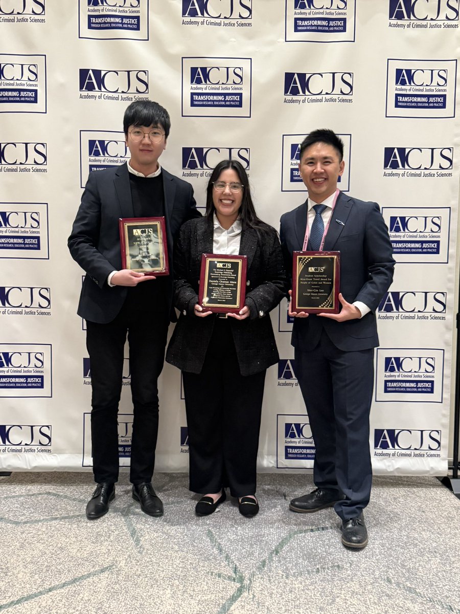 I was truly honored to receive the Michael C. Braswell/Routledge Outstanding Dissertation Award at <a href="/ACJS_National/">Academy of Criminal Justice Sciences</a> today! A heartfelt thank you to Dr. Cassia Spohn and <a href="/ojmarrh/">Ojmarrh Mitchell, Ph.D.</a> for nominating me, and to everyone who supported me throughout my dissertation journey! ❤️