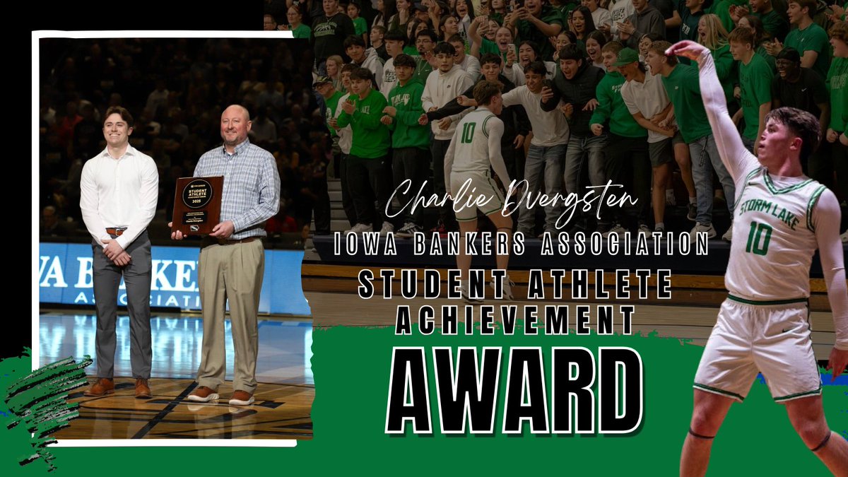 Congrats to Charlie Dvergsten for earning the Class 3A <a href="/iowabankers/">Iowa Bankers</a> Student Athlete Achievement Award! He receives a $1,000 scholarship from the IBA. Recipients are selected based on academic performance, athletic participation, leadership skills, &amp; community involvement.