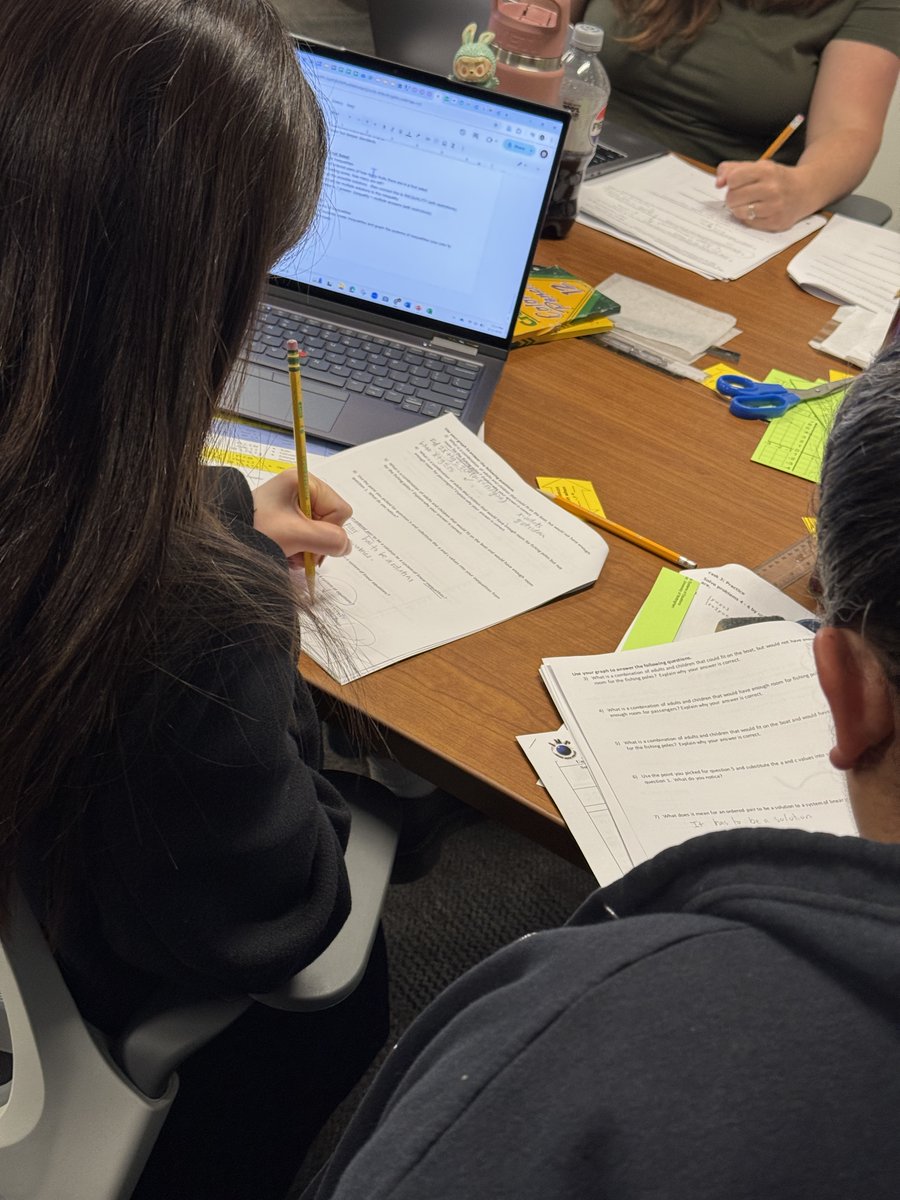 IrvineMathProj's tweet image. Middle & HS IM1 teachers came together for a hands-on math learning adventure! 🎯 Exploring creative, interactive ways to teach systems of linear equations—because math should be engaging! Who's ready to transform their classroom? #IrvineMathProject #MathApplication #mathisfun