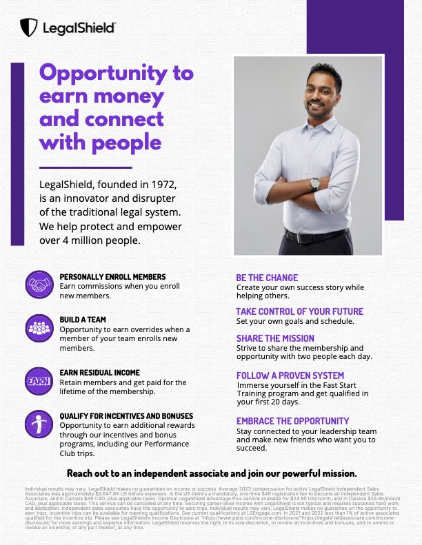 LB_IndAssociate's tweet image. There Is a Significant Need For Affordable Access to Legal Services!!!

You can create an additional stream of income when you help business owners and families get that access!

LegalShield was founded in 1972 with a mission, “To provide access to the Liberty, Equality,…