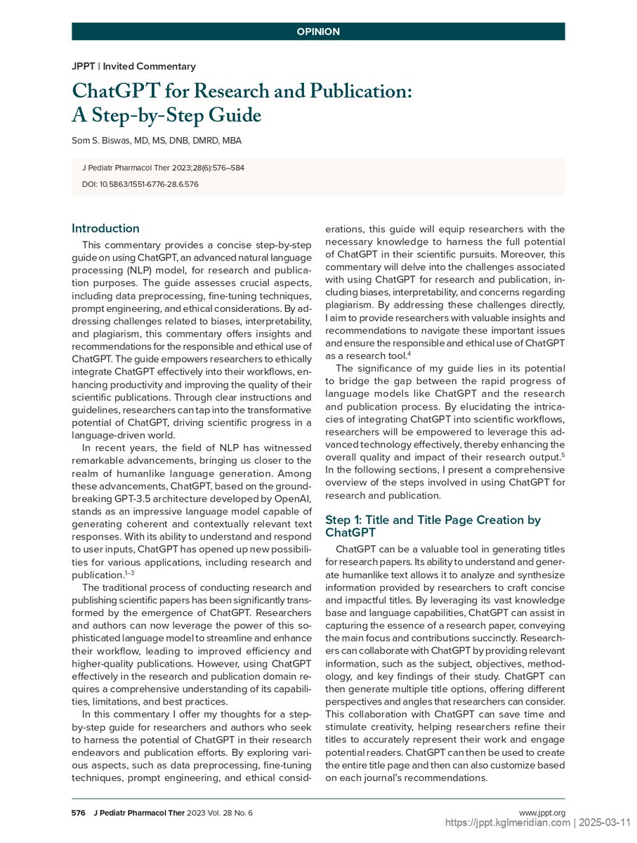 ChatGPT for Research and Publication: A Step-by-Step Guide (1/8)