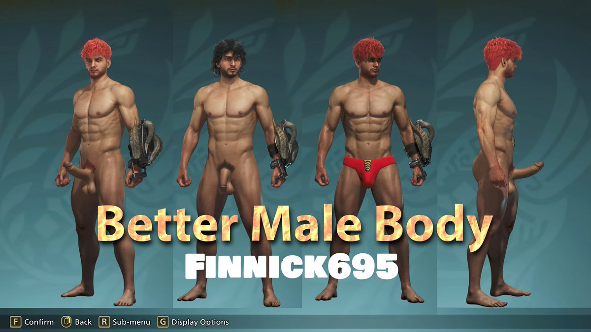 GaymersMods's tweet photo. Better Male Body &amp; Mejor cuerpo masculino - Mod Gay - By (@Finnick695) - Monster Hunter Wilds - GaymersMods

Disponible, Available - https://t.co/1hl6sznu6f

#gaymersmods #gaymers #mod #monsterhunterwilds #gay #men #Finnick695 https://t.co/UbnQYObstJ