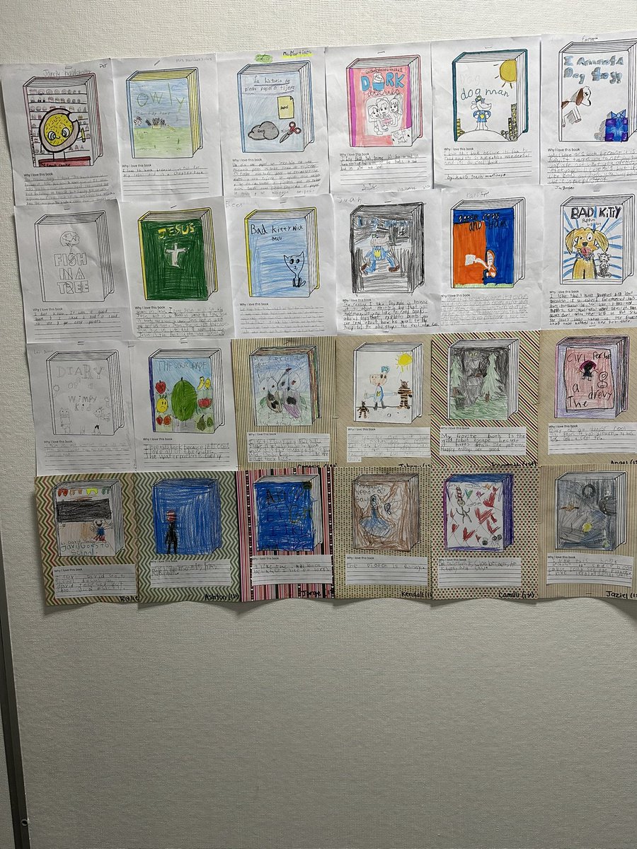 As part of our Read Across America week, the students drew their favorite book and wrote what they liked about it for our Book Wall!  #CastleKnights #WeArePBV #ReadingIsFun