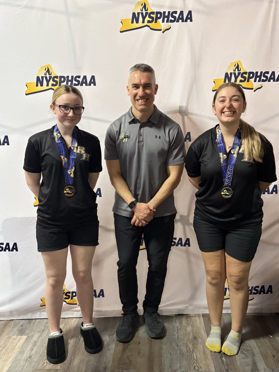 RushAthletics's tweet photo. A great day on the lanes and as a team. The @rhschools @RHSportsBooster Girls Bowling team finished 8th overall at today’s @NYSPHSAA Championship. Congrats to the girls @rh_bowling team on a memorable 2024-2025 Section V Championship season. 

@PrimetimeBall_ 
@MarquelSports https://t.co/0Btpq0GX24