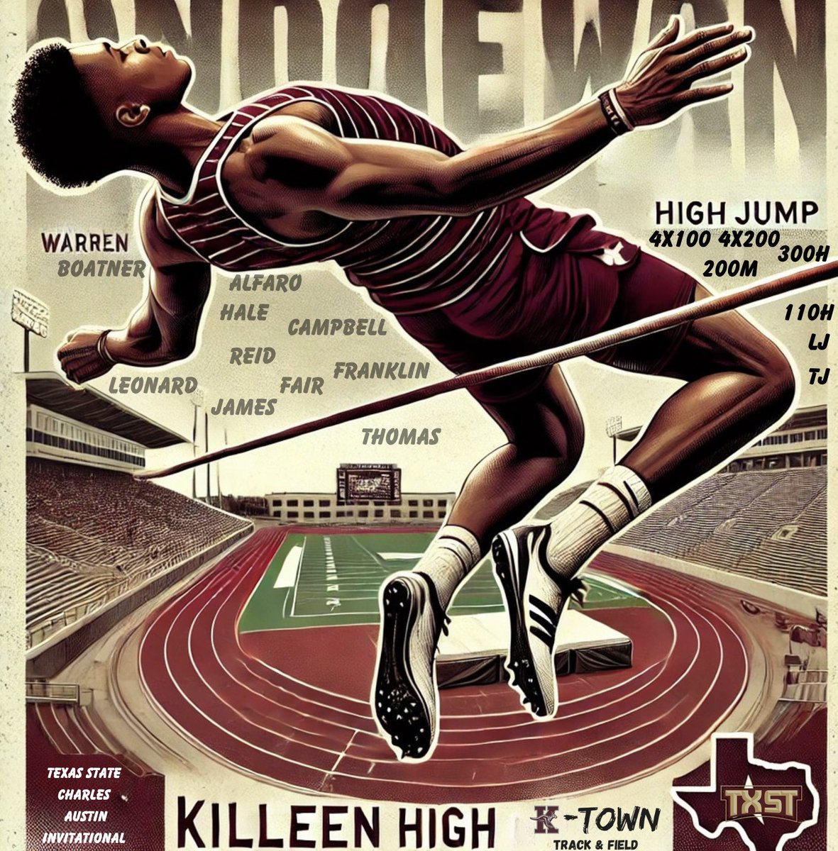 Want to shout out my boys varsity team as we have been grinding and will be competing at TXST this Thursday in the Charles Austin HS Invitational! #RooSpeed #TrustTheProcess