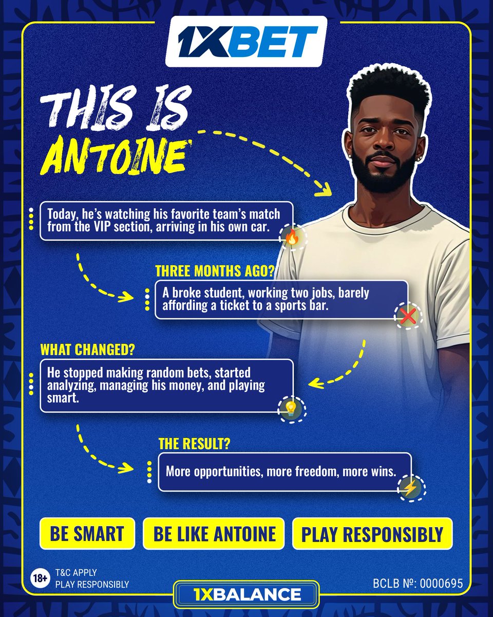 1xbetkenya_'s tweet image. 💭 Three months – enough to change your life? 🤔

Antoine proved it is! He ditched luck, started analyzing, and now enjoys the VIP section instead of struggling for a ticket.

Want the same? Be smart. Be like Antoine. 🔥

#BeSmart #PlayResponsibly #1XBET #1xbalance