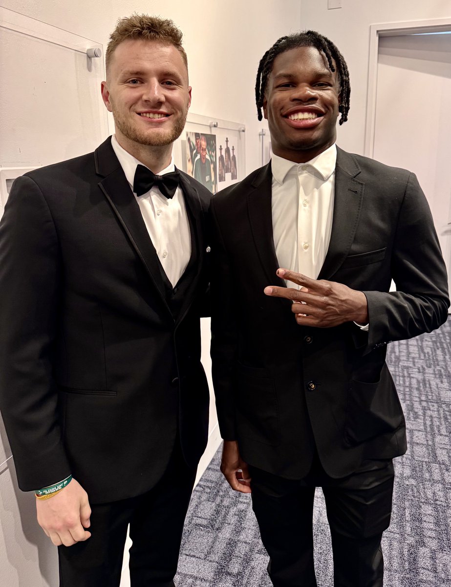 Rock Athletics (@rock_athletics) on Twitter photo A couple <a href="/AcadAllAmerica/">Academic All-America®, selected by CSC</a> of the Year award winners at the Maxwell Gala tonight in Atlanta. D2 winner Slippery Rock QB Brayden Long with the D1 winner, Travis Hunter from Colorado. A couple <a href="/AcadAllAmerica/">Academic All-America®, selected by CSC</a> of the Year award winners at the Maxwell Gala tonight in Atlanta. D2 winner Slippery Rock QB Brayden Long with the D1 winner, Travis Hunter from Colorado.