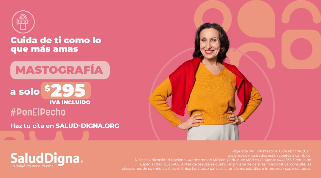 saluddignamx's tweet photo. La prevención puede salvar vidas. Haz tu cita y toma el control de tu salud. 💗👩🏻
📅 Agenda tu Mastografía aquí: https://t.co/7B9M5tiRjk
🌸 Servicio sujeto a disponibilidad en clínica.
🌸 Consulta términos y condiciones: https://t.co/eDrfVPhBEL
#SaludDigna #PonElPecho #Mastografía 🎀