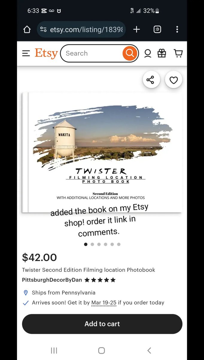 tornado188's tweet photo. Added my Twister filming locations photo book on my Etsy store! Check out the reviews!!! You can also find it in the Twister museum. @Movies @TheMovieTwister @Twister @USTornadoes #twister  https://t.co/EcfcFPHVoZ https://t.co/inqlYNZwyJ