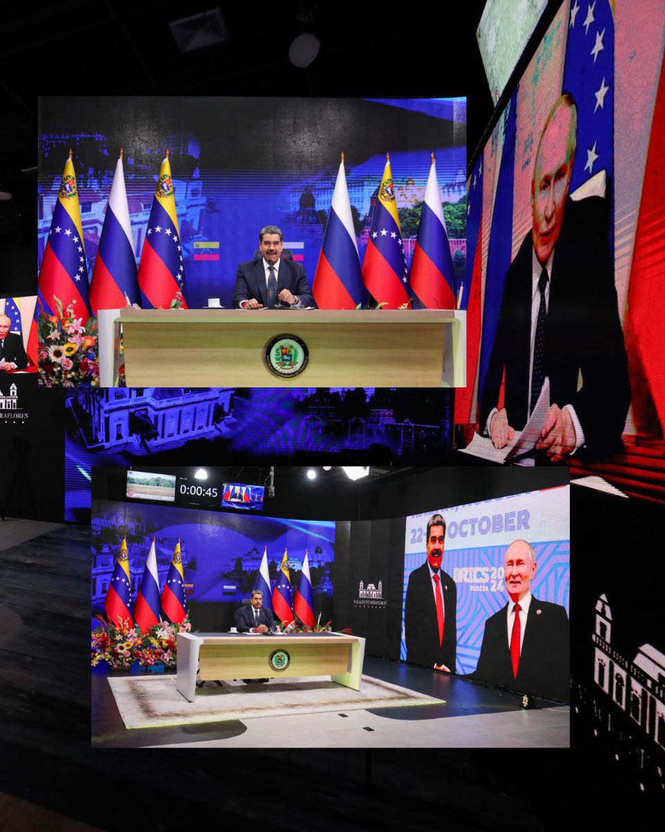#EncuentroMaduroPutin 
Celebramos junto a Rusia 80 años de relaciones bilaterales, de solidaridad y apoyo permanente. Un abrazo al pueblo ruso y a su Presidente Putin, en el marco de un mundo pluricéntrico y multipolar.
¡Que vivan las relaciones Rusia - Venezuela!