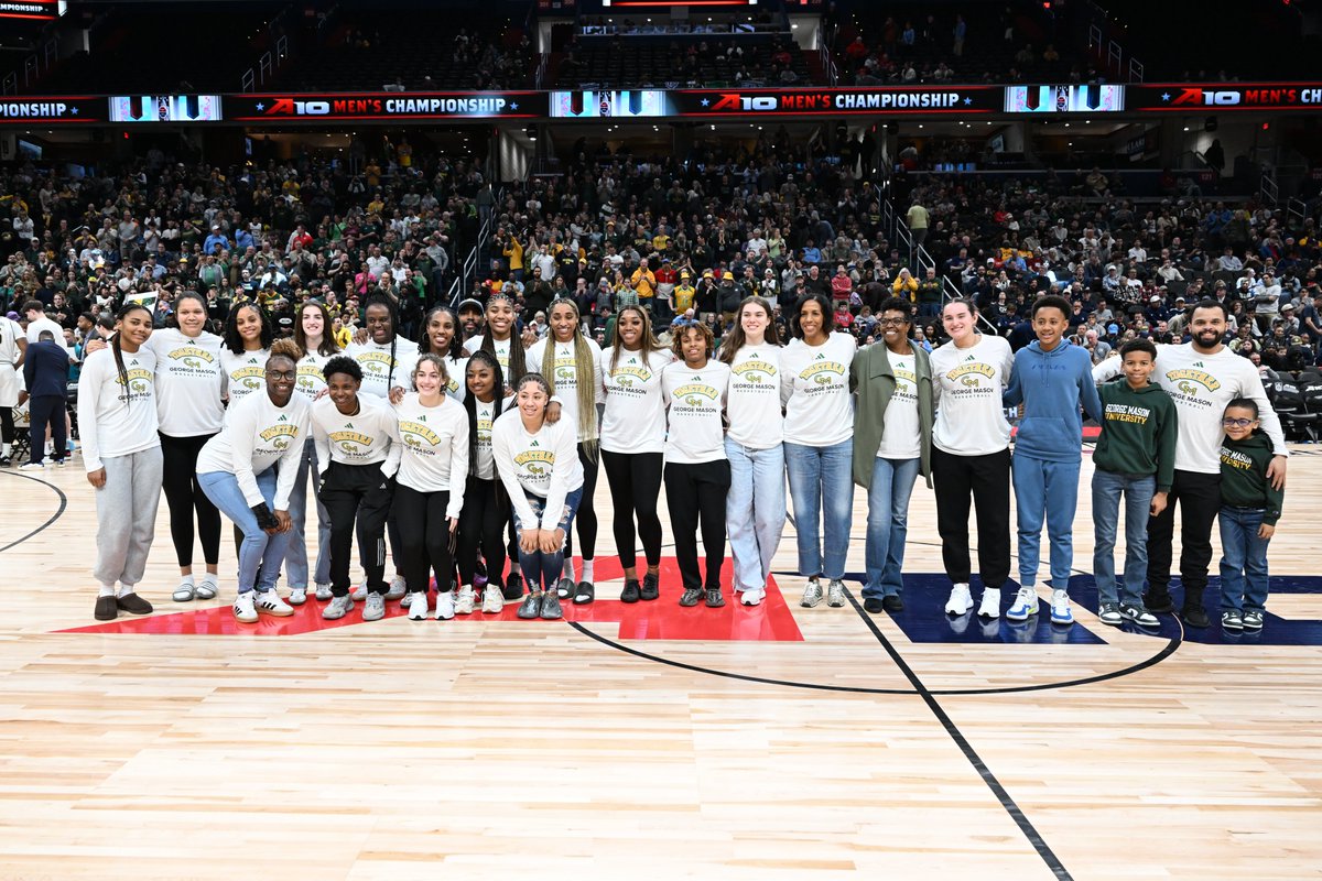 Atlantic 10 Conference (@atlantic10) on Twitter photo Thrilled to honor <a href="/MasonWBB/">George Mason Women’s Basketball</a> for their #A10WBB Championship at the #A10MBB Quarterfinals tonight!
Supporting their guys, <a href="/MasonMBB/">George Mason Men's Basketball</a> 💚💛 Thrilled to honor <a href="/MasonWBB/">George Mason Women’s Basketball</a> for their #A10WBB Championship at the #A10MBB Quarterfinals tonight!
Supporting their guys, <a href="/MasonMBB/">George Mason Men's Basketball</a> 💚💛