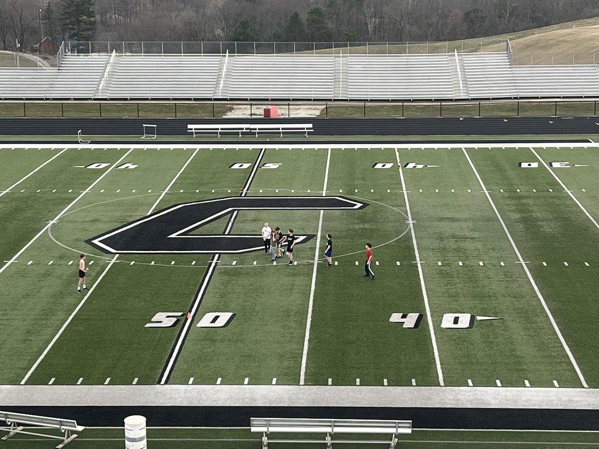 Things you love to see on a Friday night in the spring. Go Warriors!!!