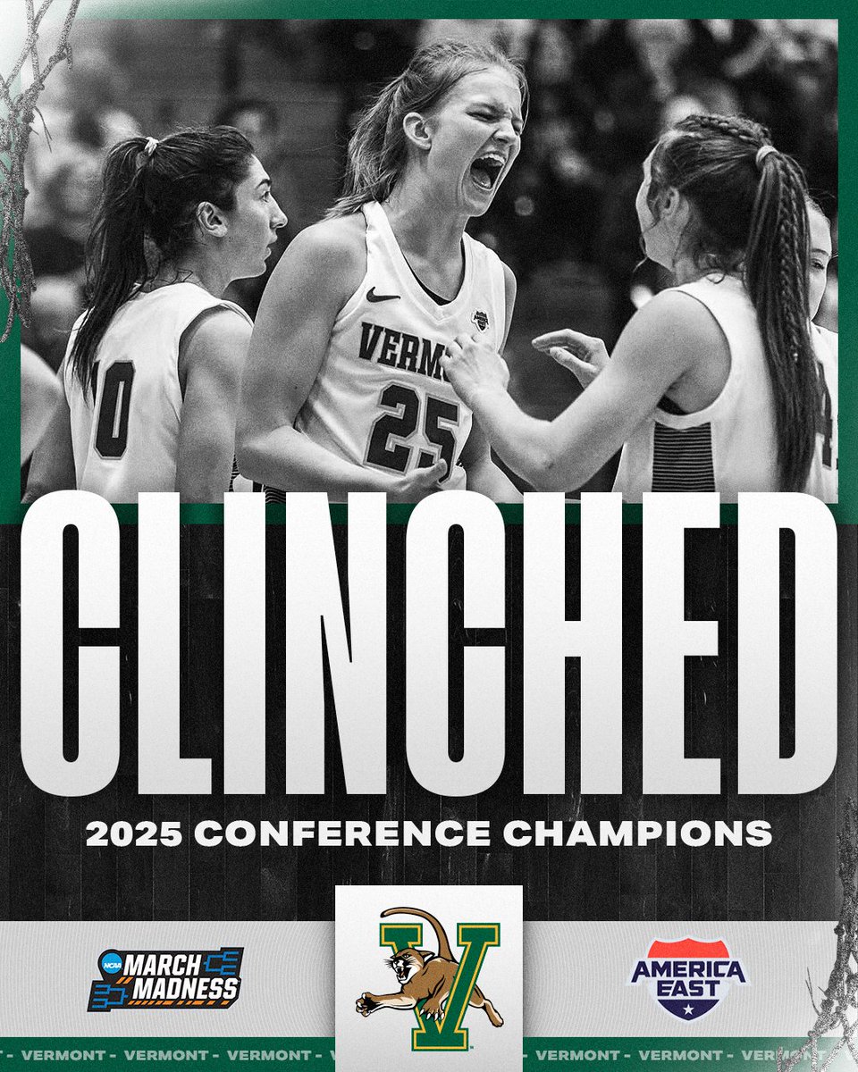 NCAA March Madness (@marchmadnesswbb) on Twitter photo CATAMOUNTS GET THE WINโผ๏ธ
Vermont punches their ticket to March Madness with the <a href="/AmericaEast/">America East</a> Title!
#MarchMadness x <a href="/UVMwbb/">UVM Women's Basketball</a> CATAMOUNTS GET THE WINโผ๏ธ
Vermont punches their ticket to March Madness with the <a href="/AmericaEast/">America East</a> Title!
#MarchMadness x <a href="/UVMwbb/">UVM Women's Basketball</a>