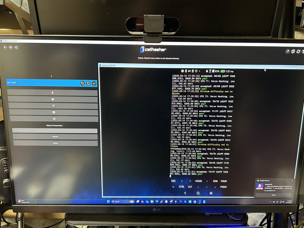 itsjcrane (@itsjcrane) on Twitter photo The start of a fun little project to get some android phones back up and mining $VRSC
Recently picked up a <a href="/Cellhasher/">Cellhasher</a> reverse and am slowly working to remove batteries, wire up to the BMS, install Ubuntu, and get ccminer hashing again. The start of a fun little project to get some android phones back up and mining $VRSC
Recently picked up a <a href="/Cellhasher/">Cellhasher</a> reverse and am slowly working to remove batteries, wire up to the BMS, install Ubuntu, and get ccminer hashing again.