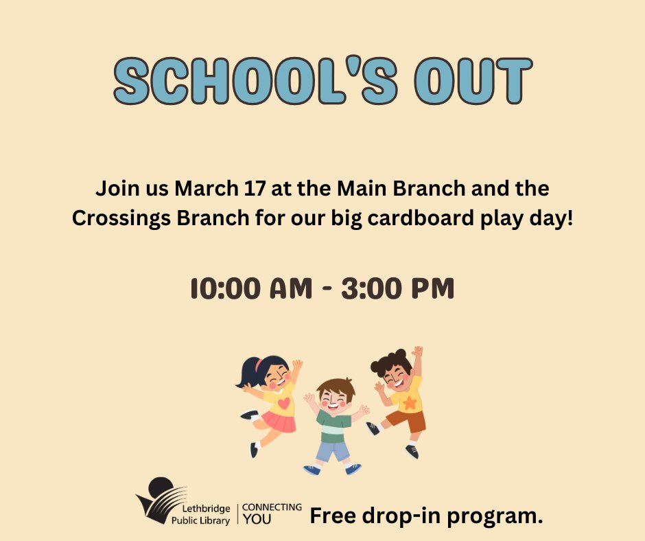 Looking for something fun to do with your kids or grandkids on school closure days?  Join us at the library for a fun day of building and creating.