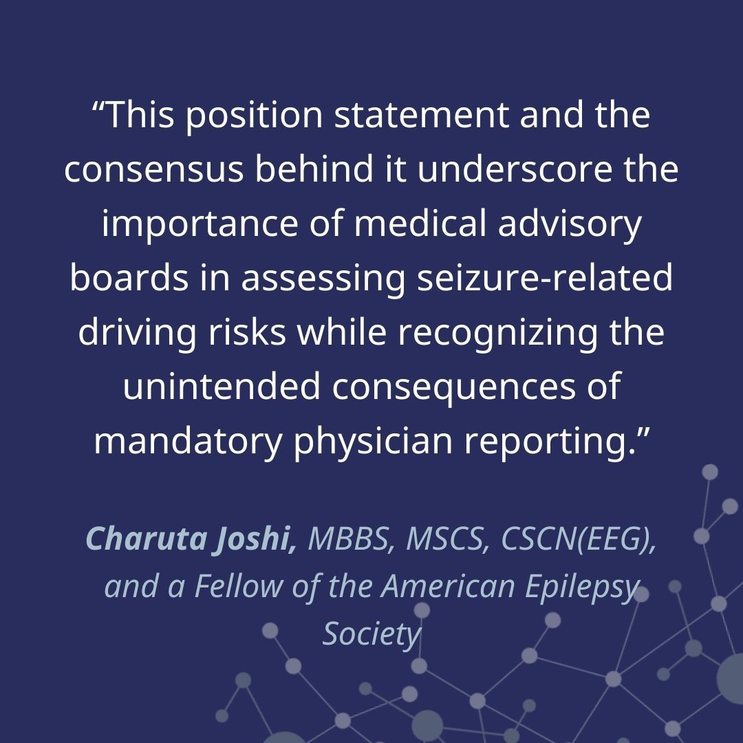 AmEpilepsySoc's tweet image. In case you missed it, @AANpublic, @EpilepsyFdn and the American #Epilepsy Society, have released an important position statement on driving with epilepsy.

Read the full statement here: buff.ly/k1DKsfW 

#SeizureSafety #EpilepsySafety #Epilepsy