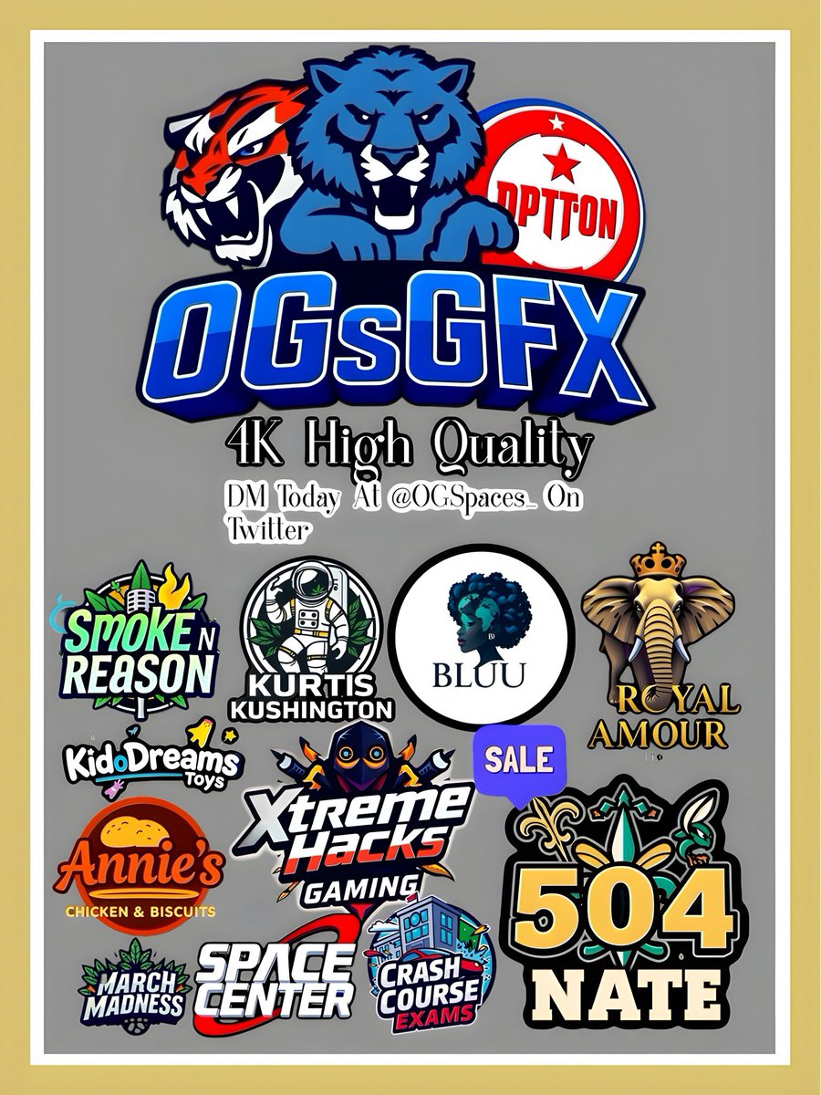 If You Need High Quality 4K Logos For Businesses Or Brands Hit The DM Let’s Work #OGsGFX